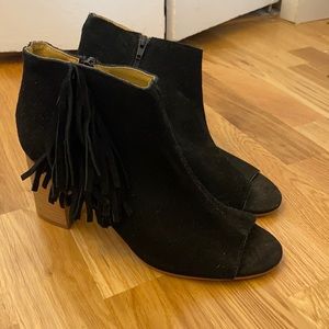 Kensie black open toe booties